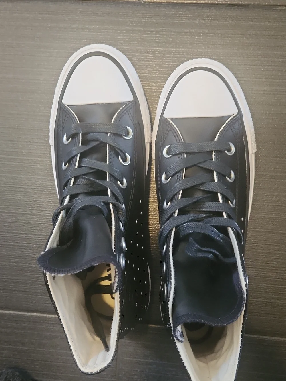 New Converse Black Studded High-Top Sneakers - Picture 3 of 9